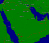 Saudi-Arabien Städte + Grenzen 2000x1752